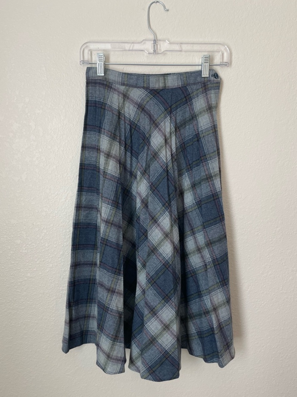 Vintage Wool Plaid Skirt